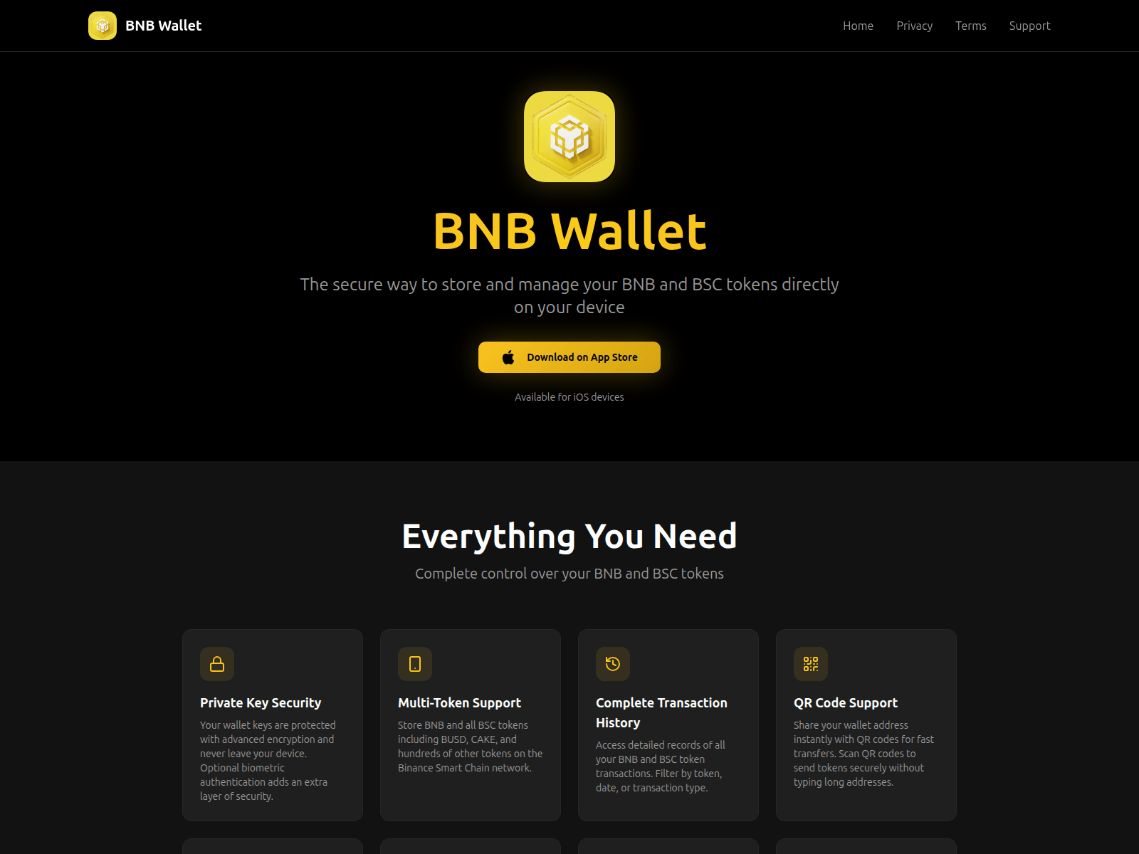 Screenshot of bnbwallet.app