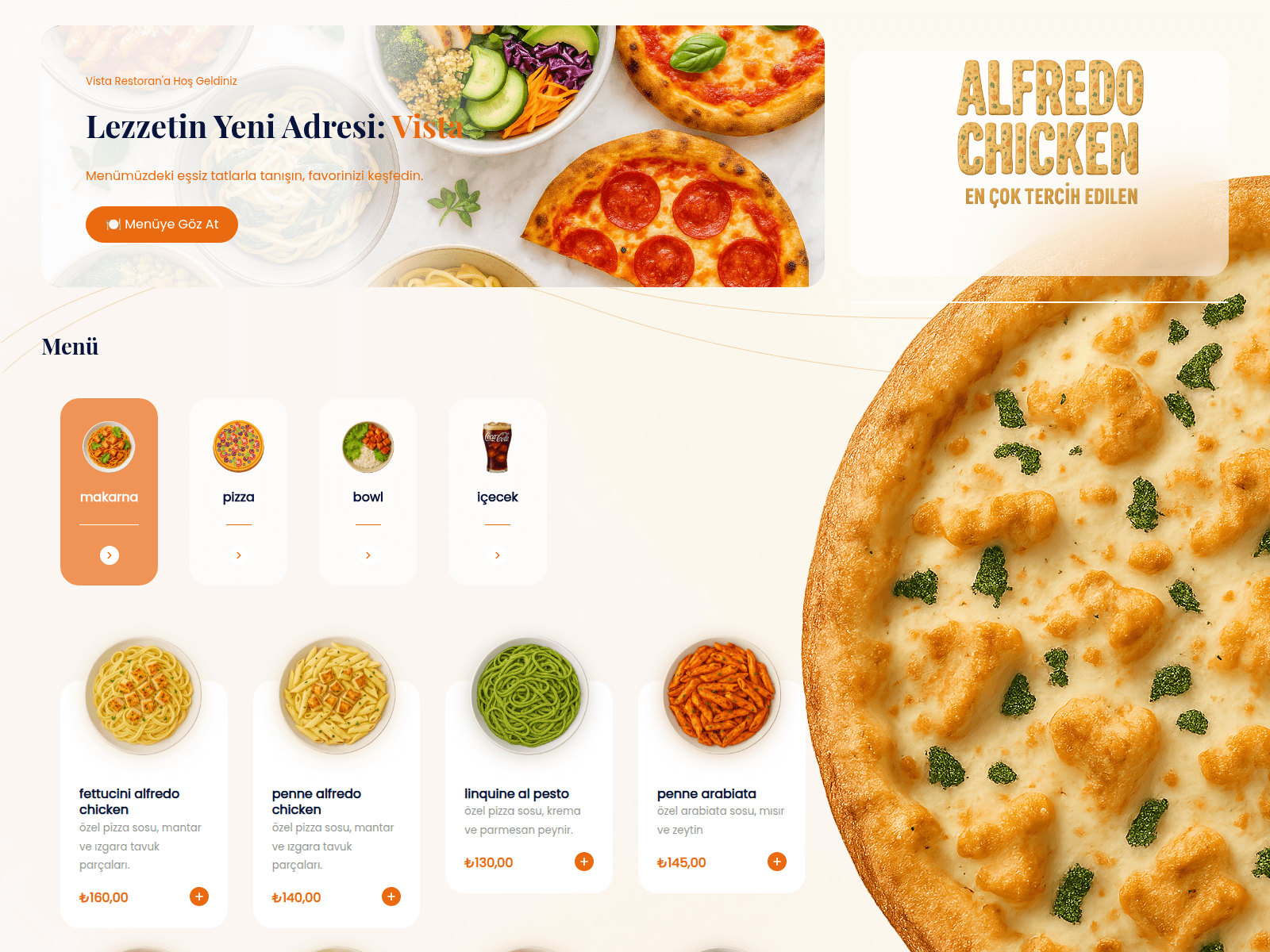 Screenshot of vistarestoran.com