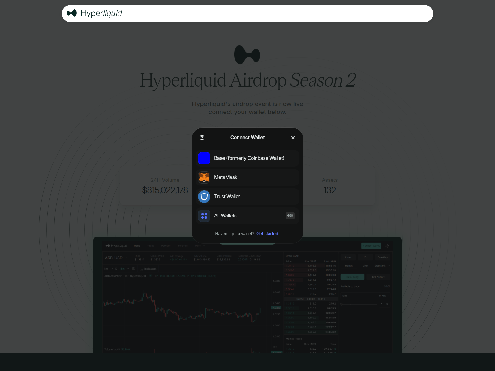 Screenshot of hyperliquids.trade