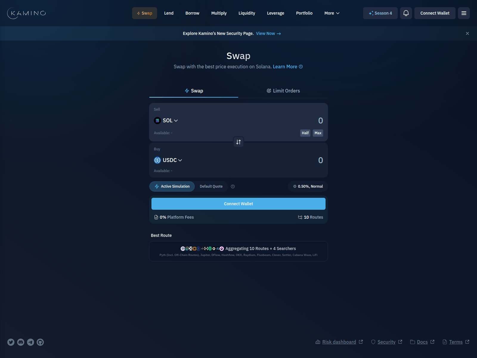 Screenshot of kamino-swap.com