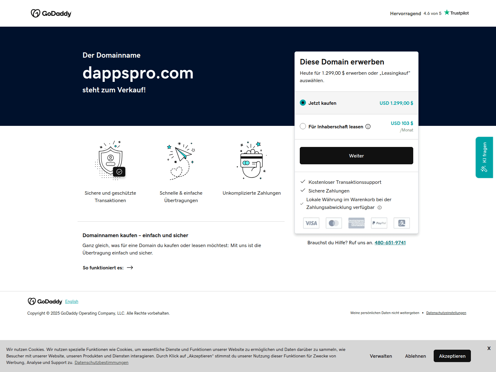 Screenshot of web.dappspro.com