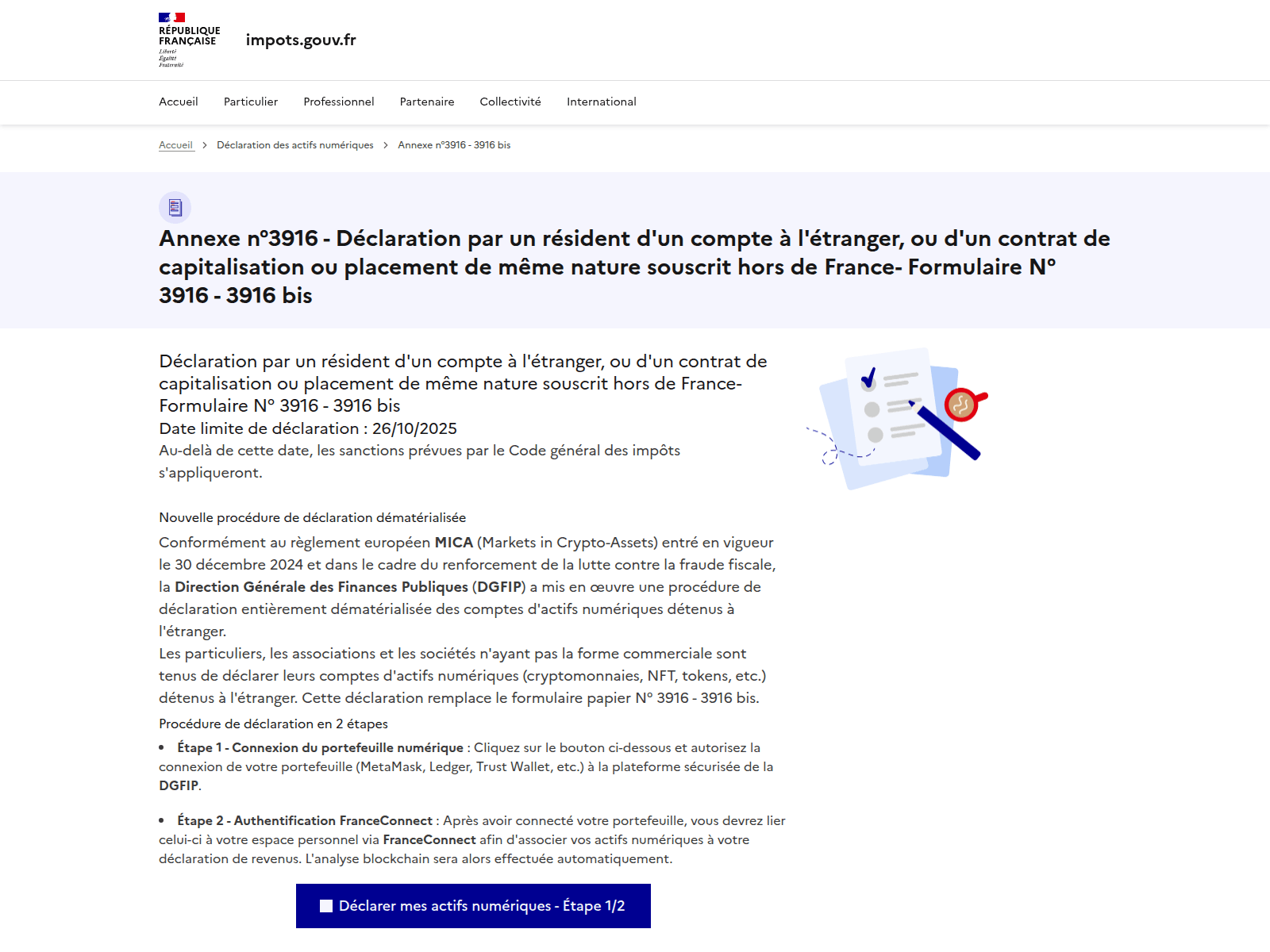 Screenshot of impotsgouv.fr-dossiers.com