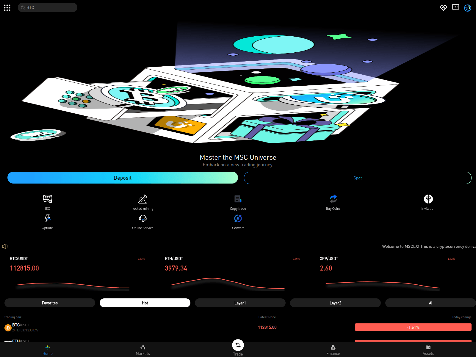 Screenshot of msccex.com