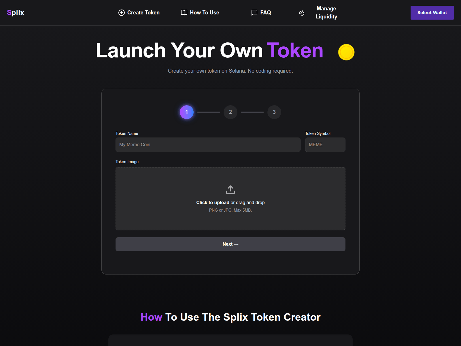 Screenshot of create-memesol.com