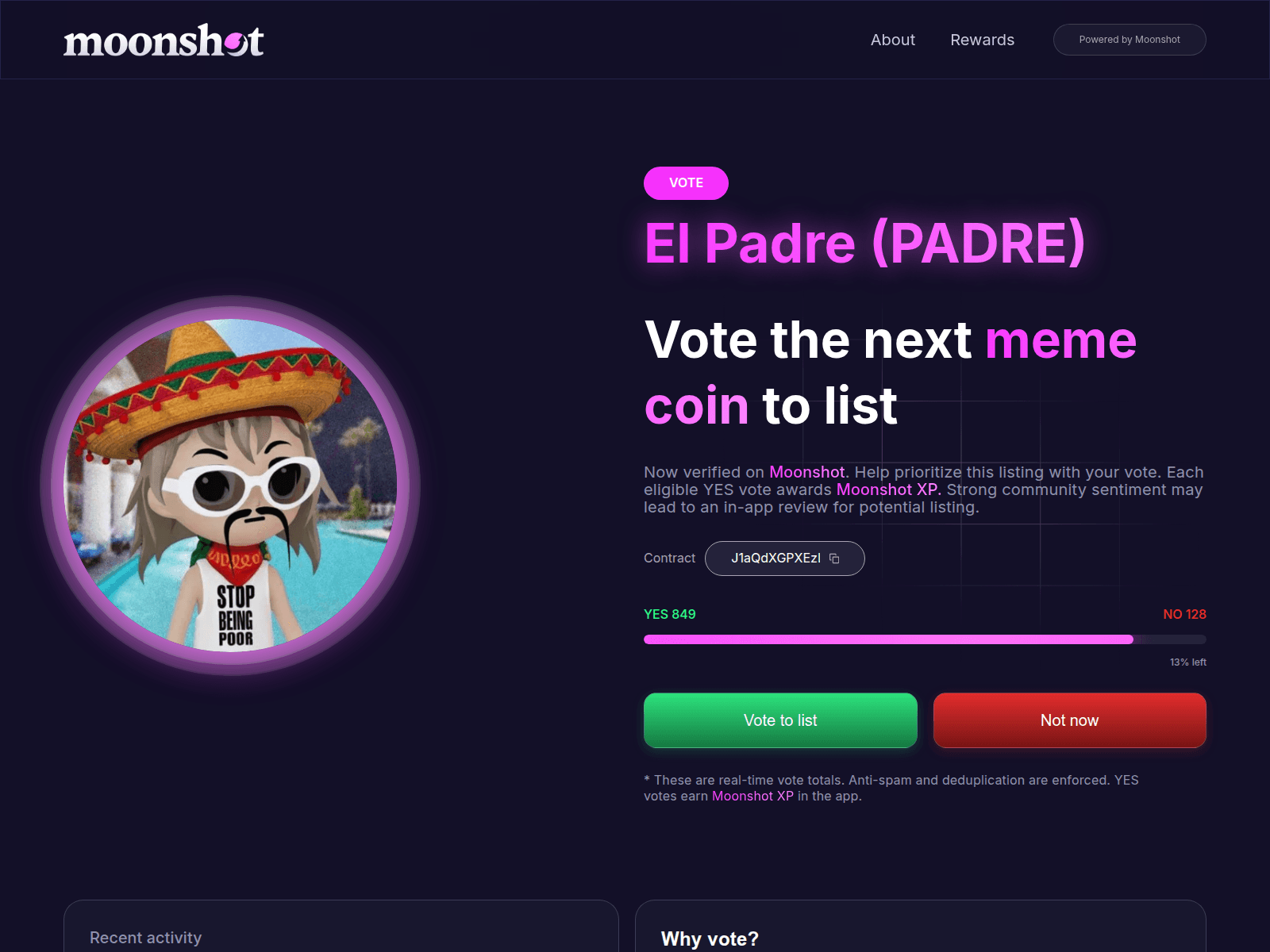 Screenshot of moonshot-vote.app
