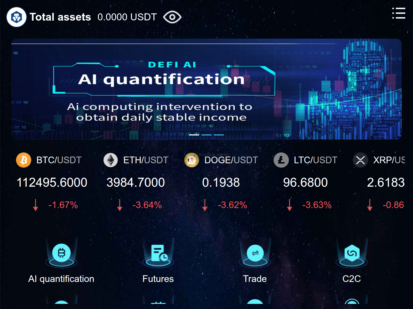 Screenshot of www.web3ai-defi.com