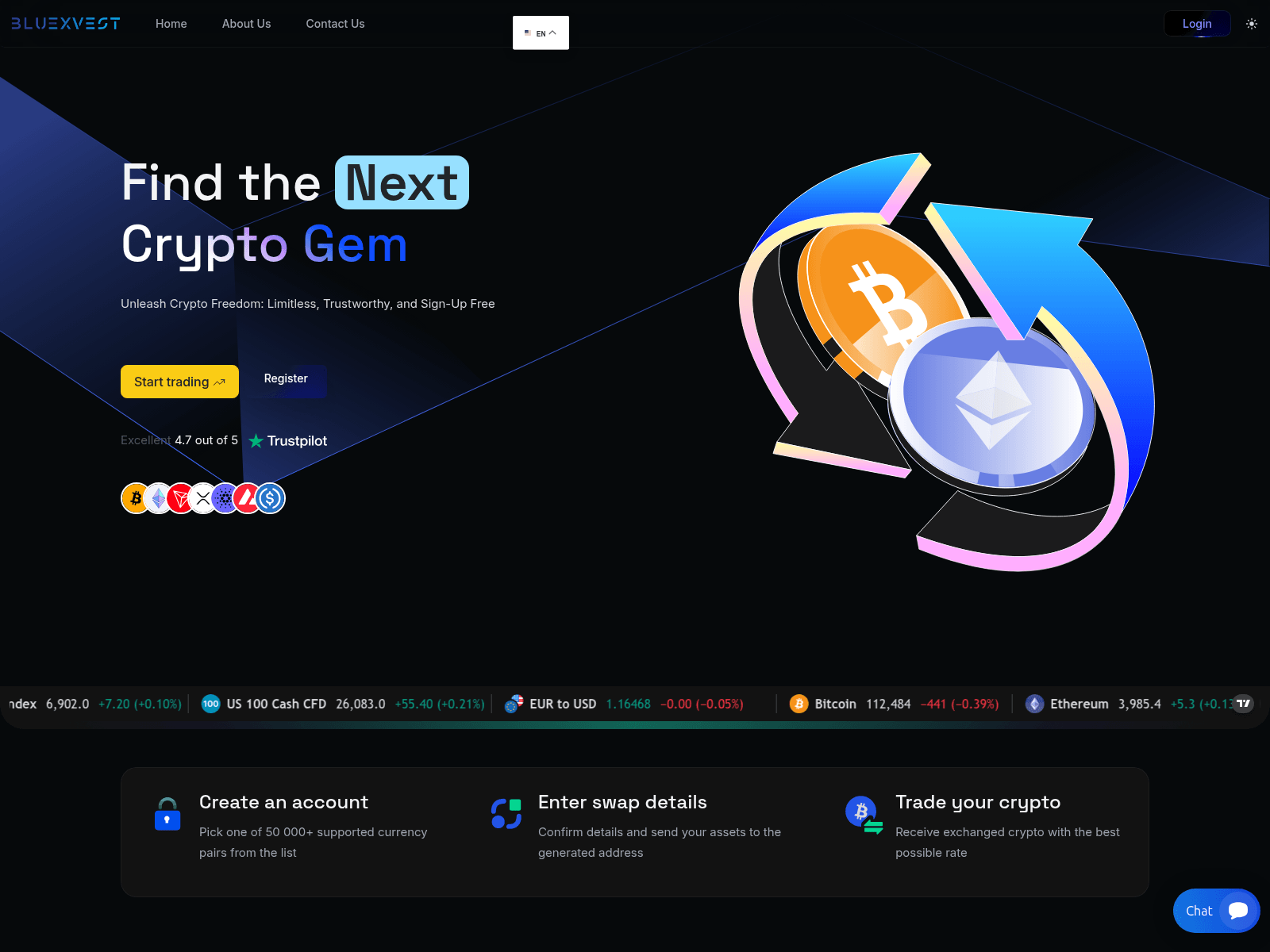 Screenshot of bluexvest.com