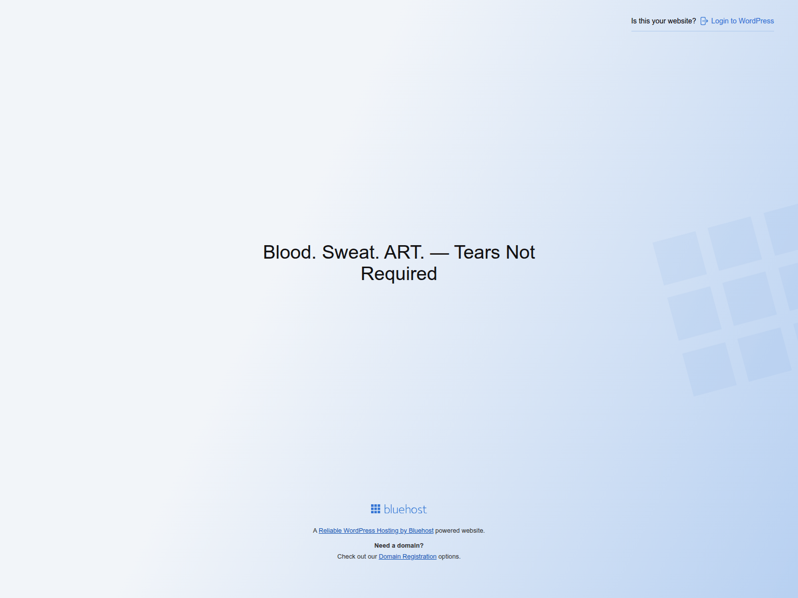 Screenshot of bloodsweatart.breonny.com