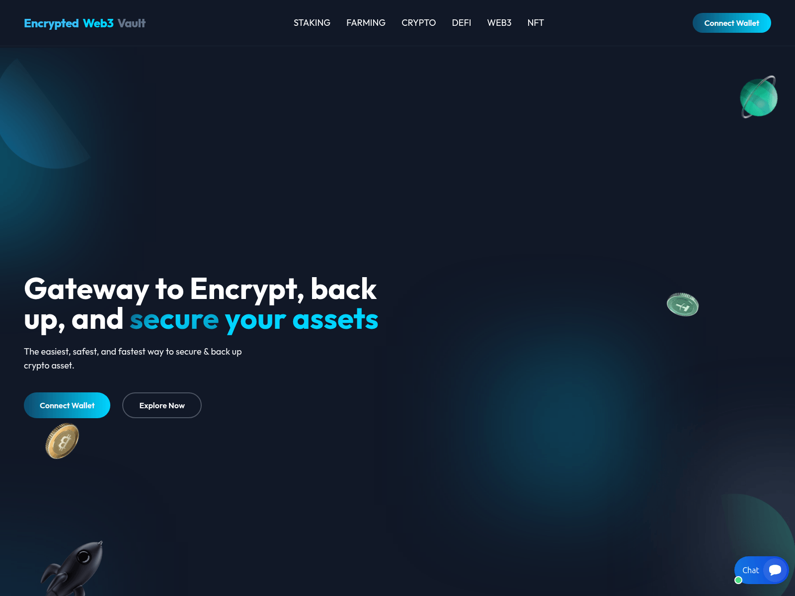 Screenshot of encryptedweb3vault.com