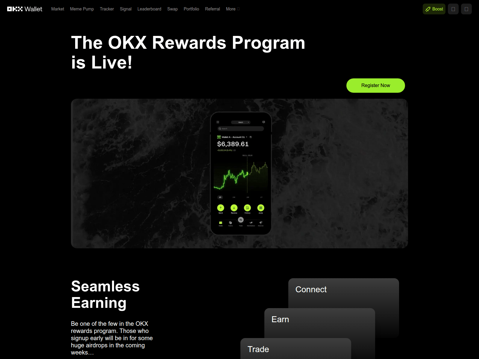 Screenshot of okx-rewards.com