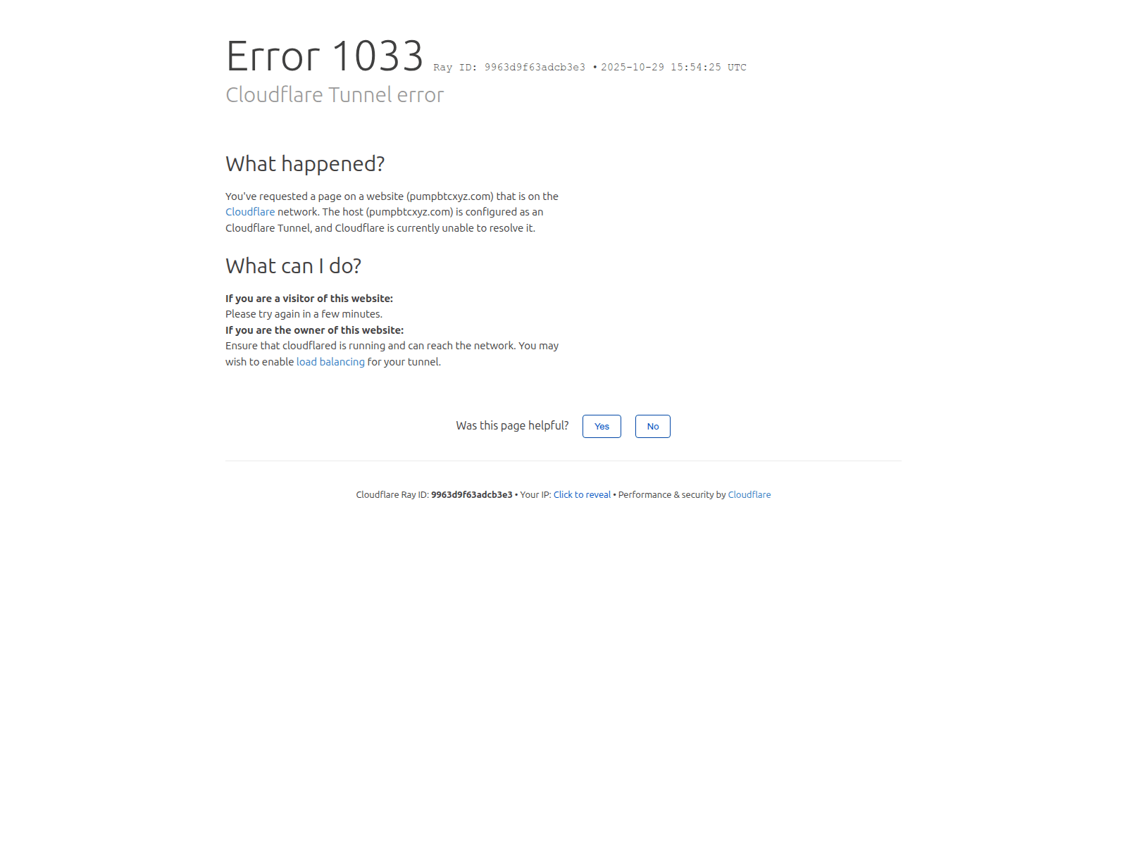 Screenshot of pumpbtcxyz.com