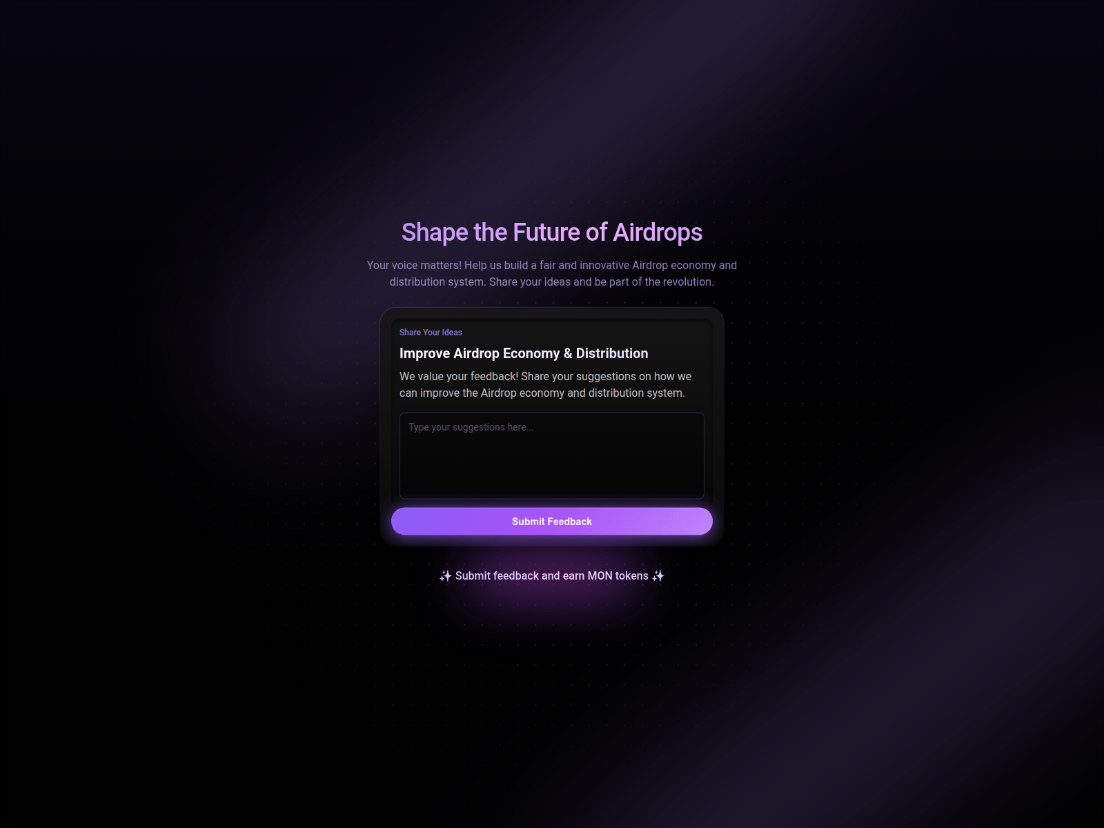 Screenshot of feedback-monad.xyz