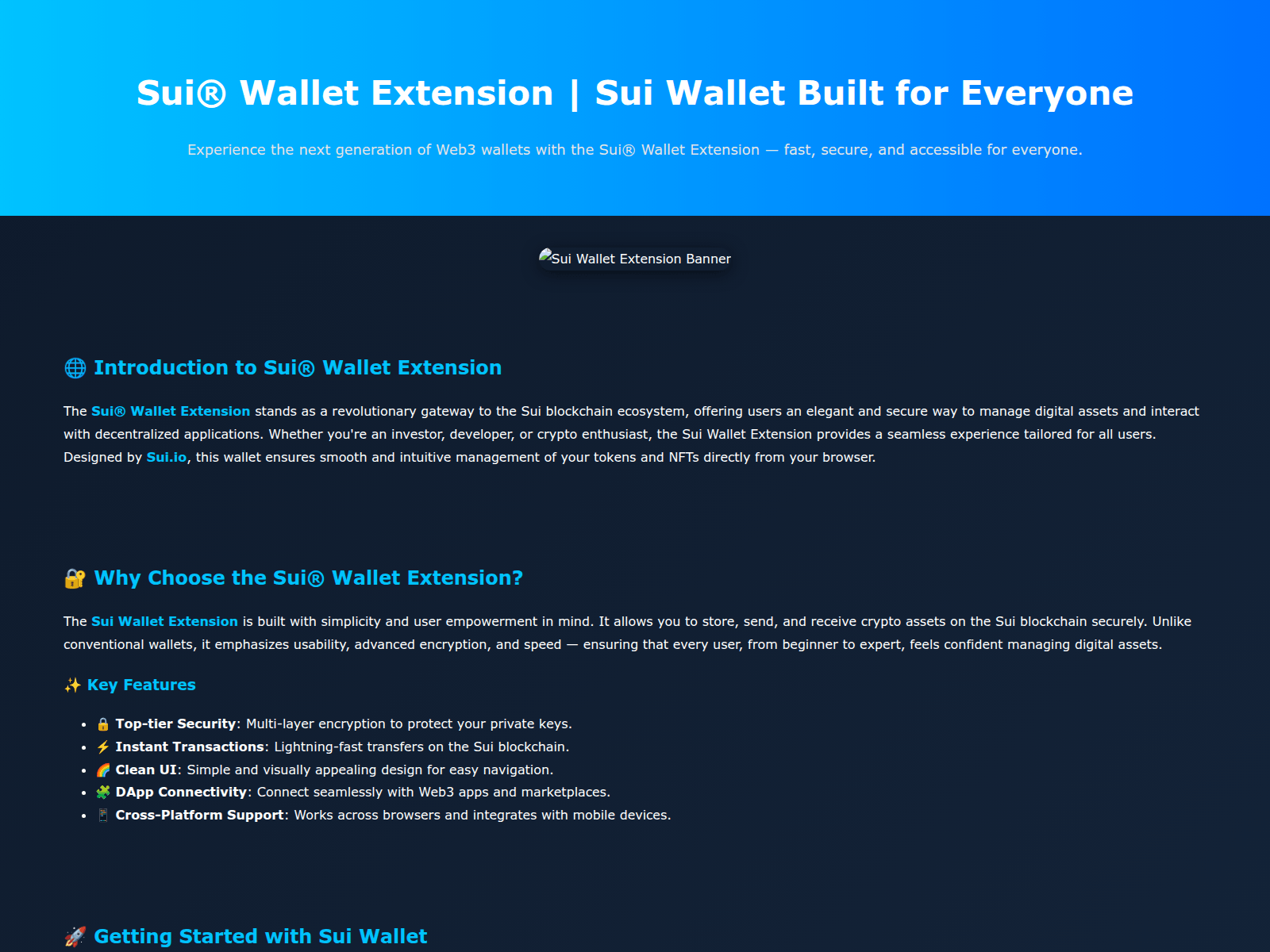 Screenshot of suii-wallet-extension.pages.dev