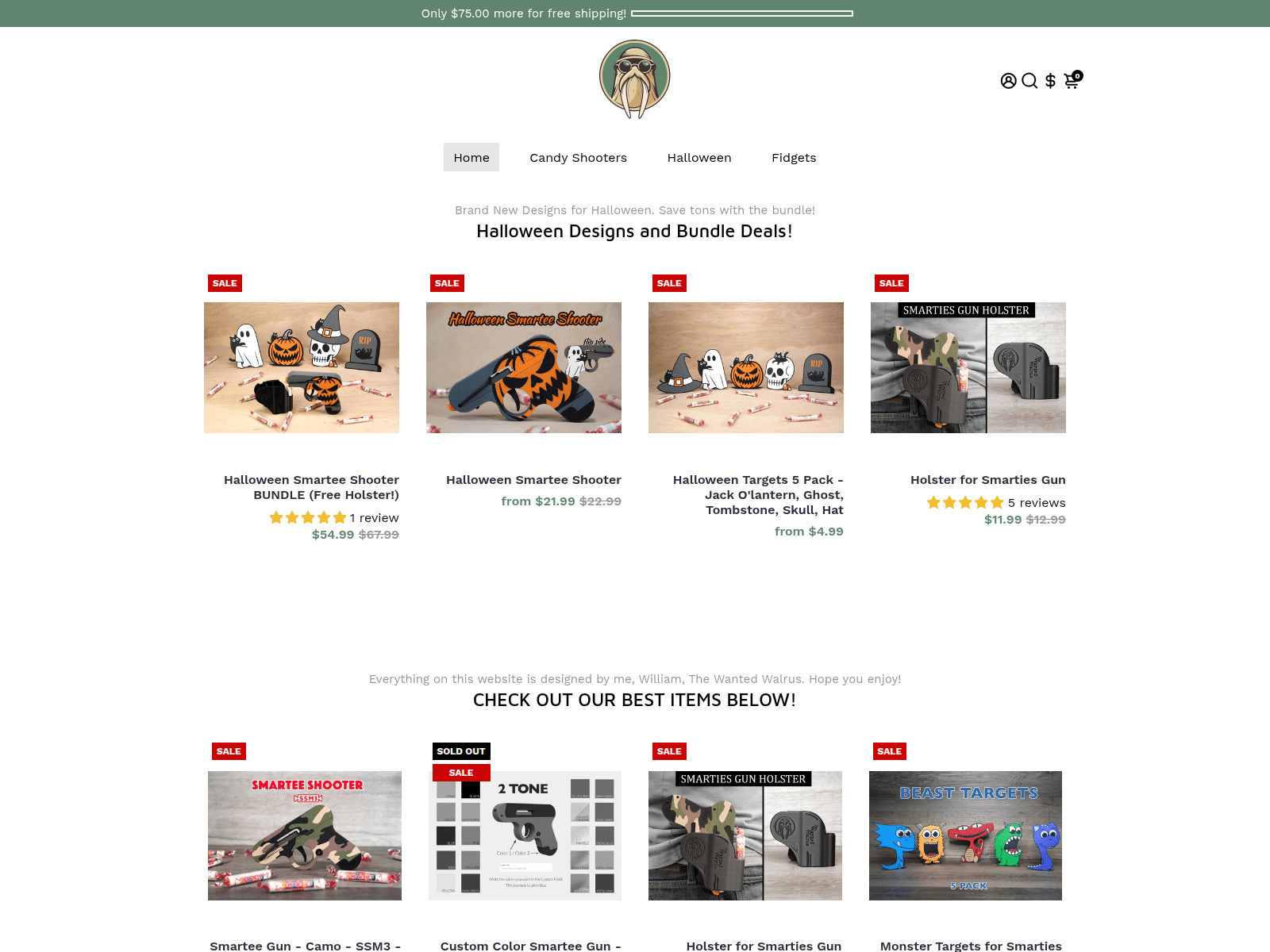 Screenshot of wantedwalrus.com