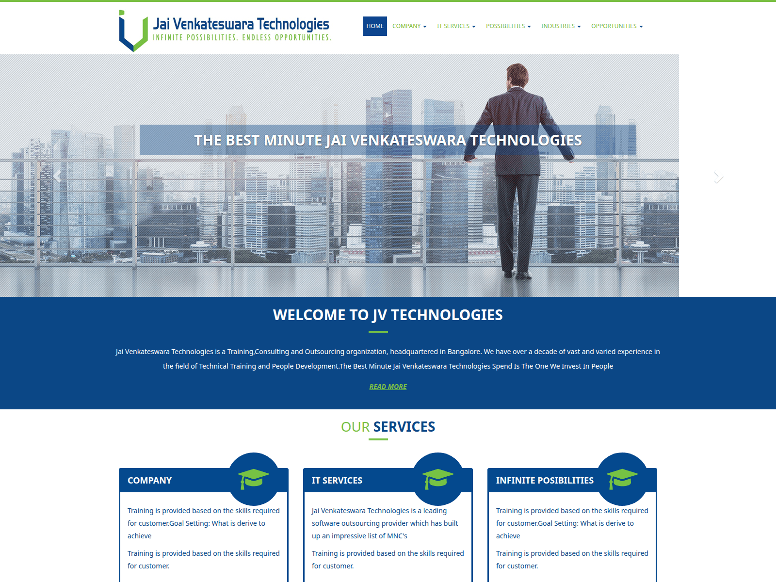 Screenshot of jvtechnologies.co.in