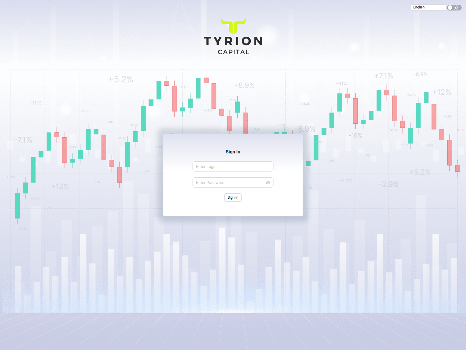 Screenshot of web.tyrion.trade
