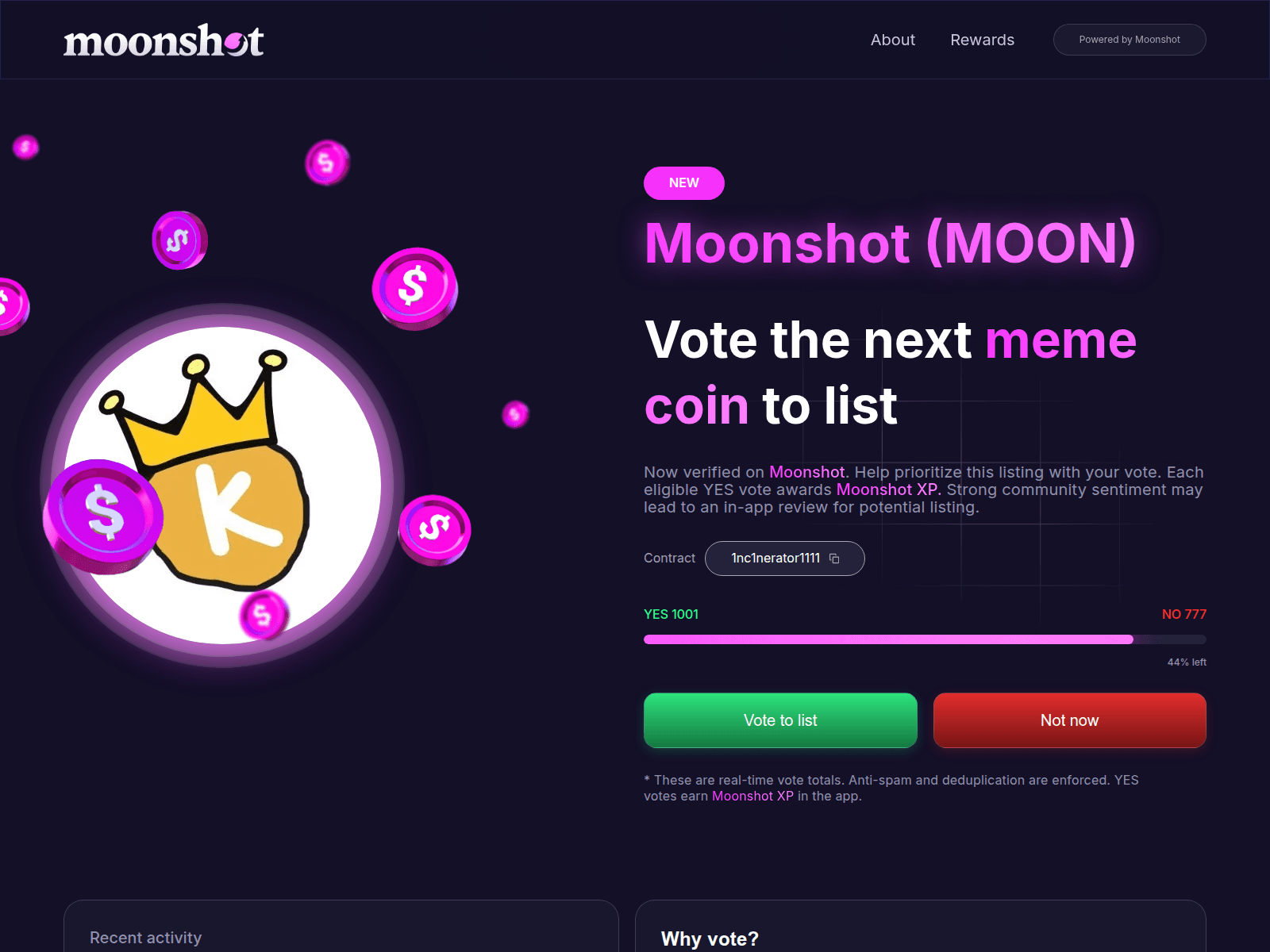 Screenshot of moonshots.today