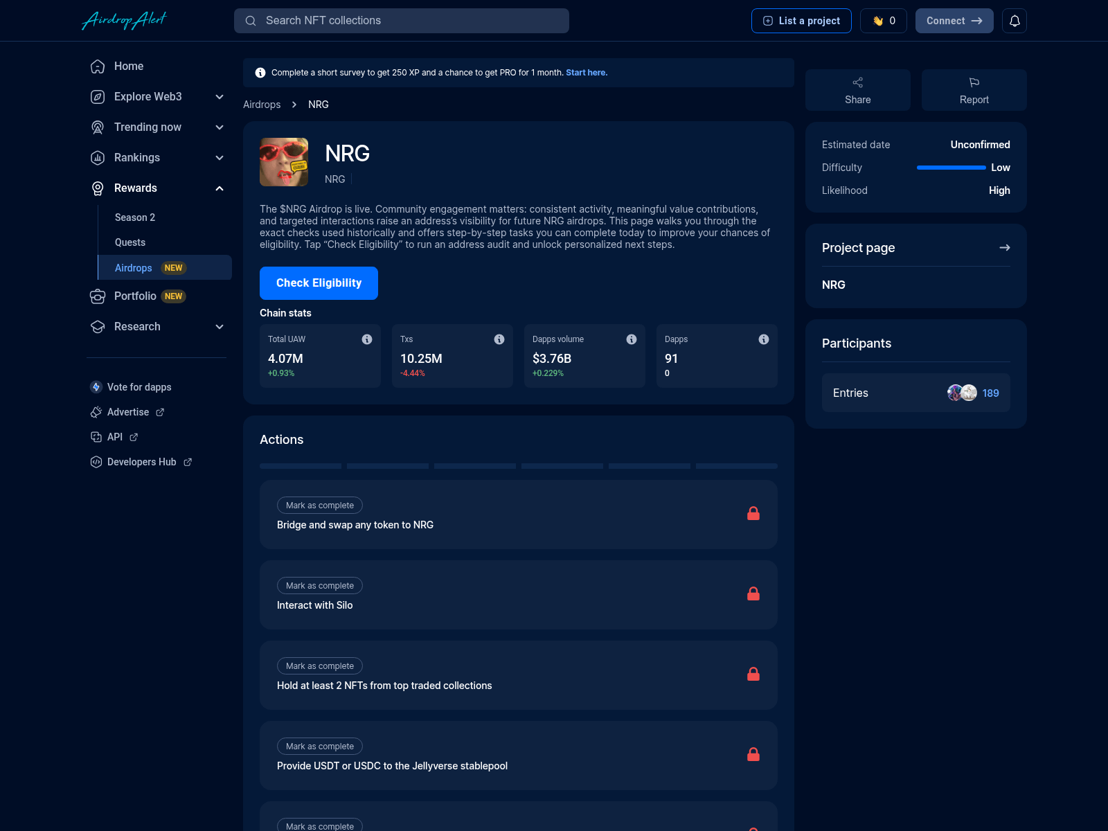 Screenshot of airdrpalert.lol