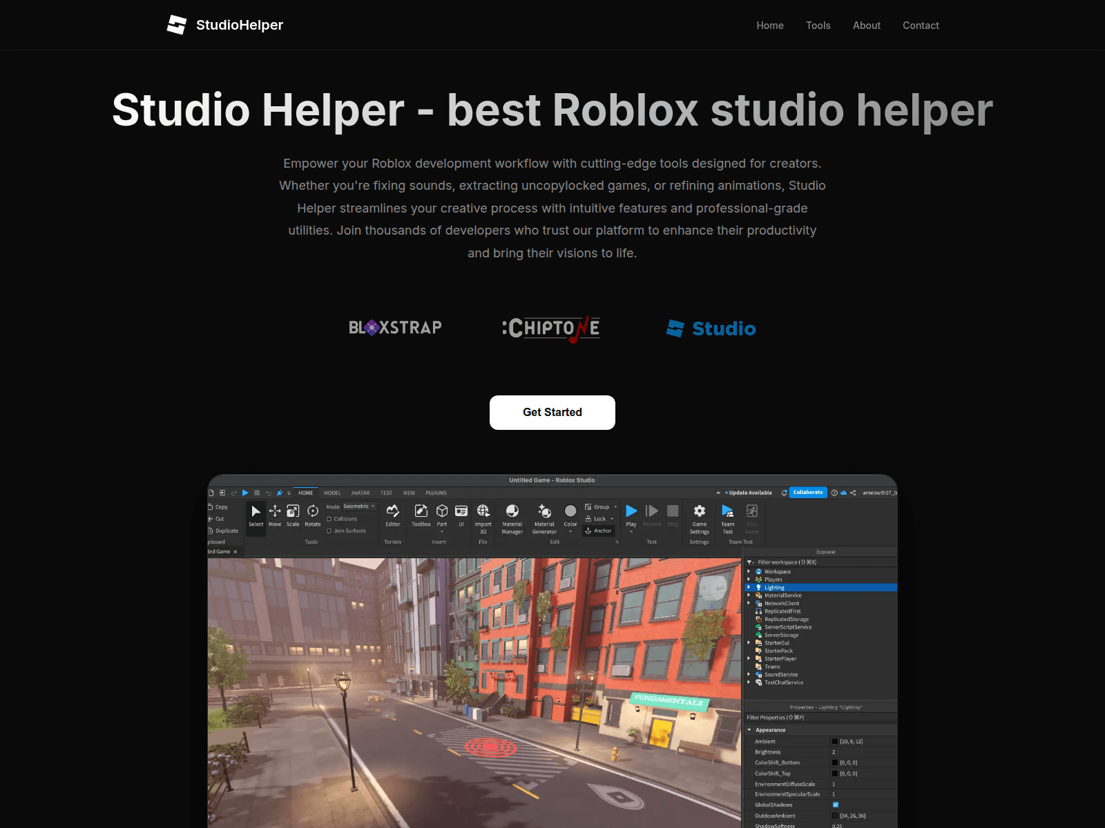 Screenshot of studiohelper.life