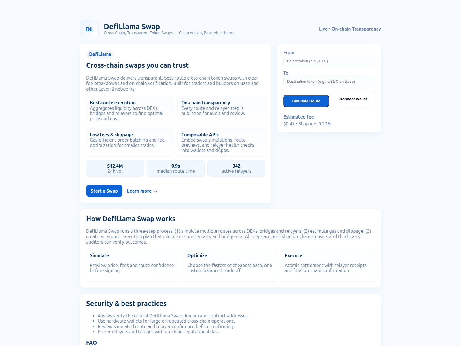 Forensic screenshot of en-defillama-swaap.pages.dev