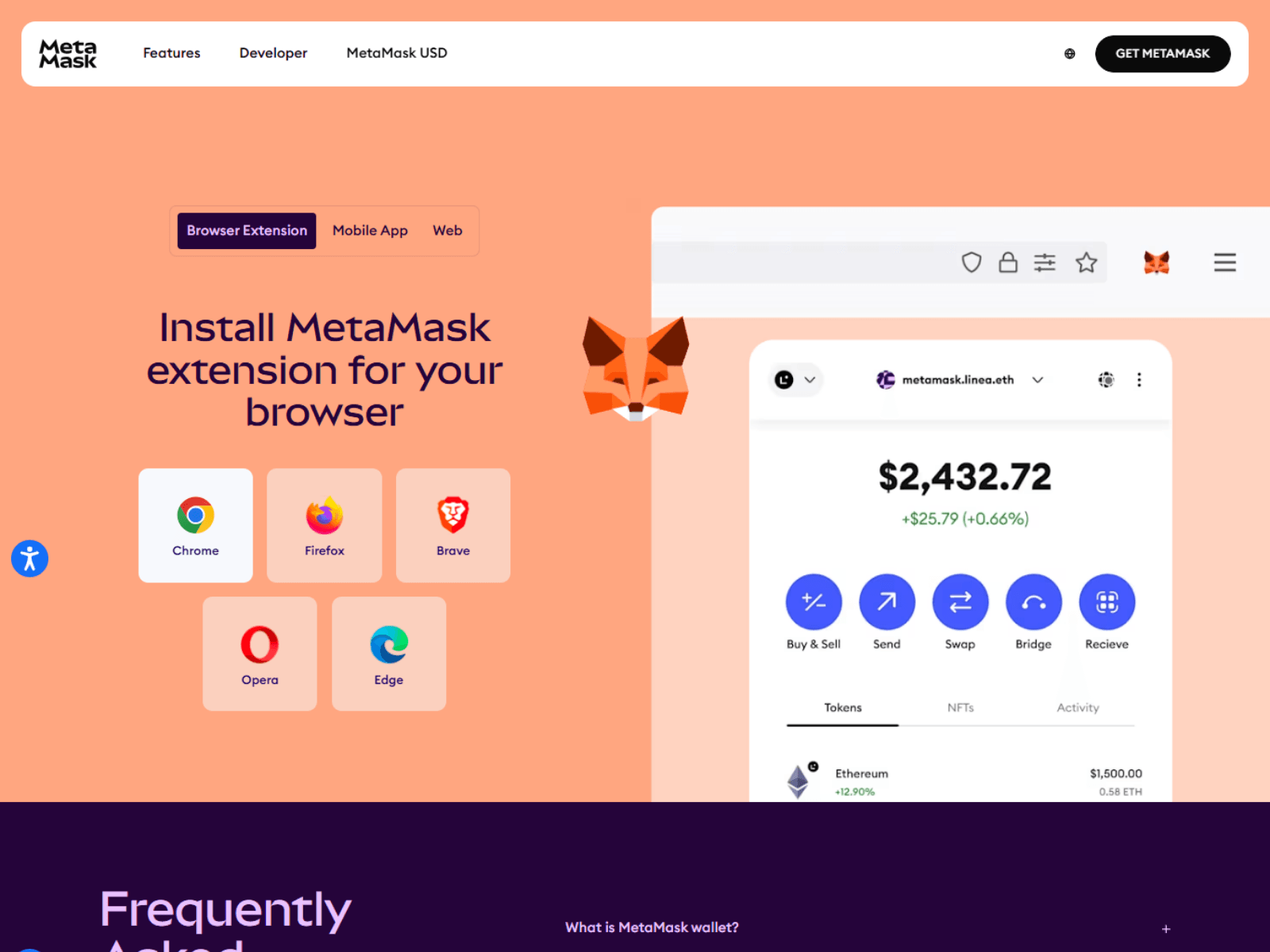 Screenshot of metamask-io.ghost.io