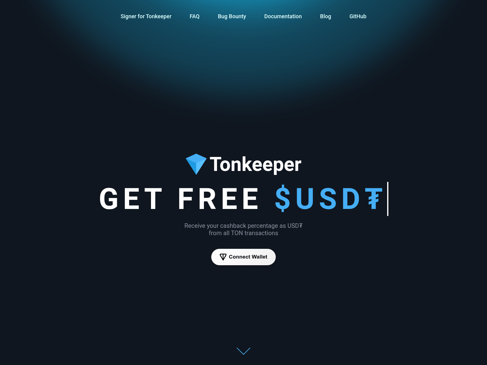 Screenshot of www.tonkeep.space