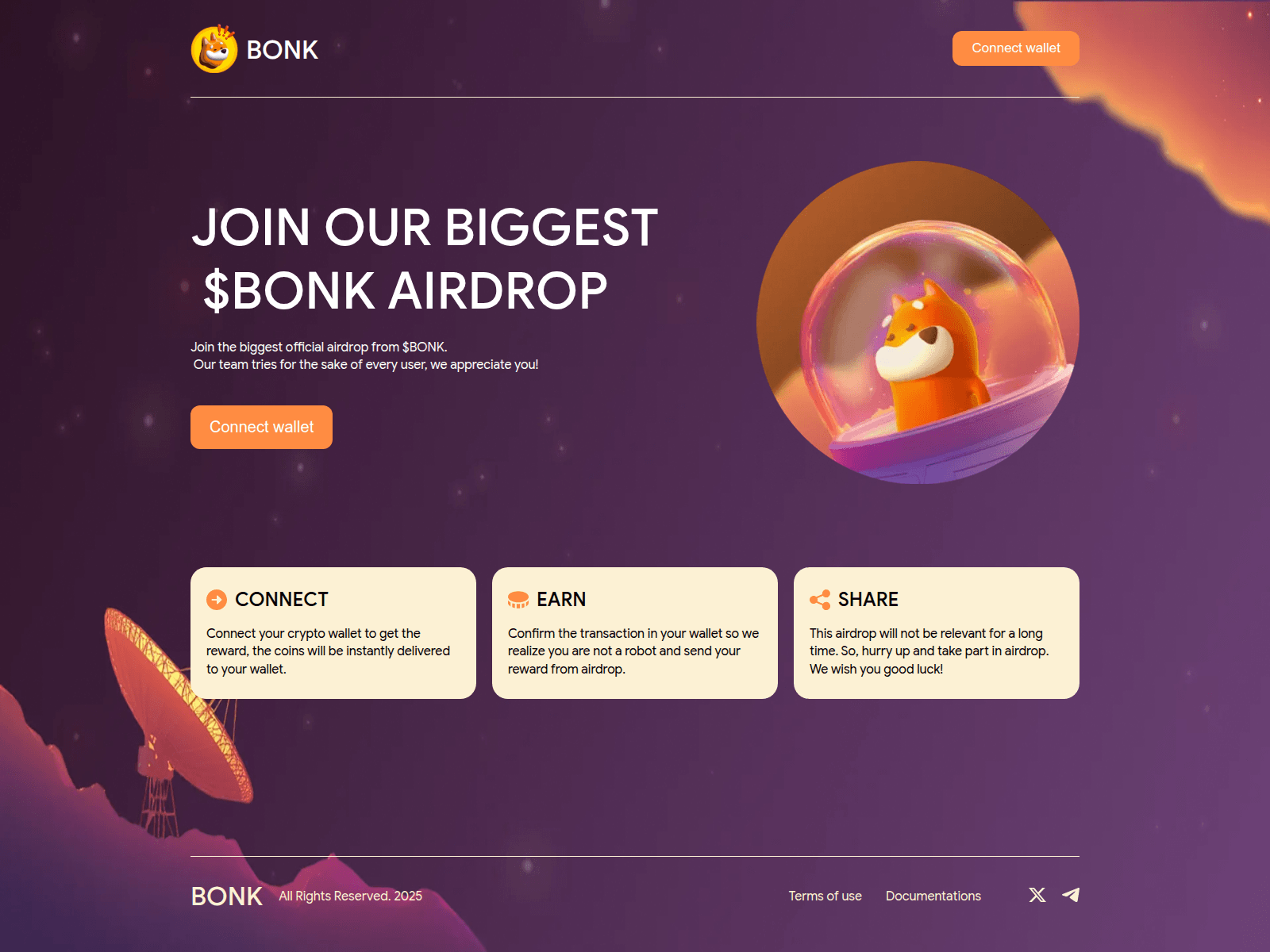 Screenshot of bonkair.live