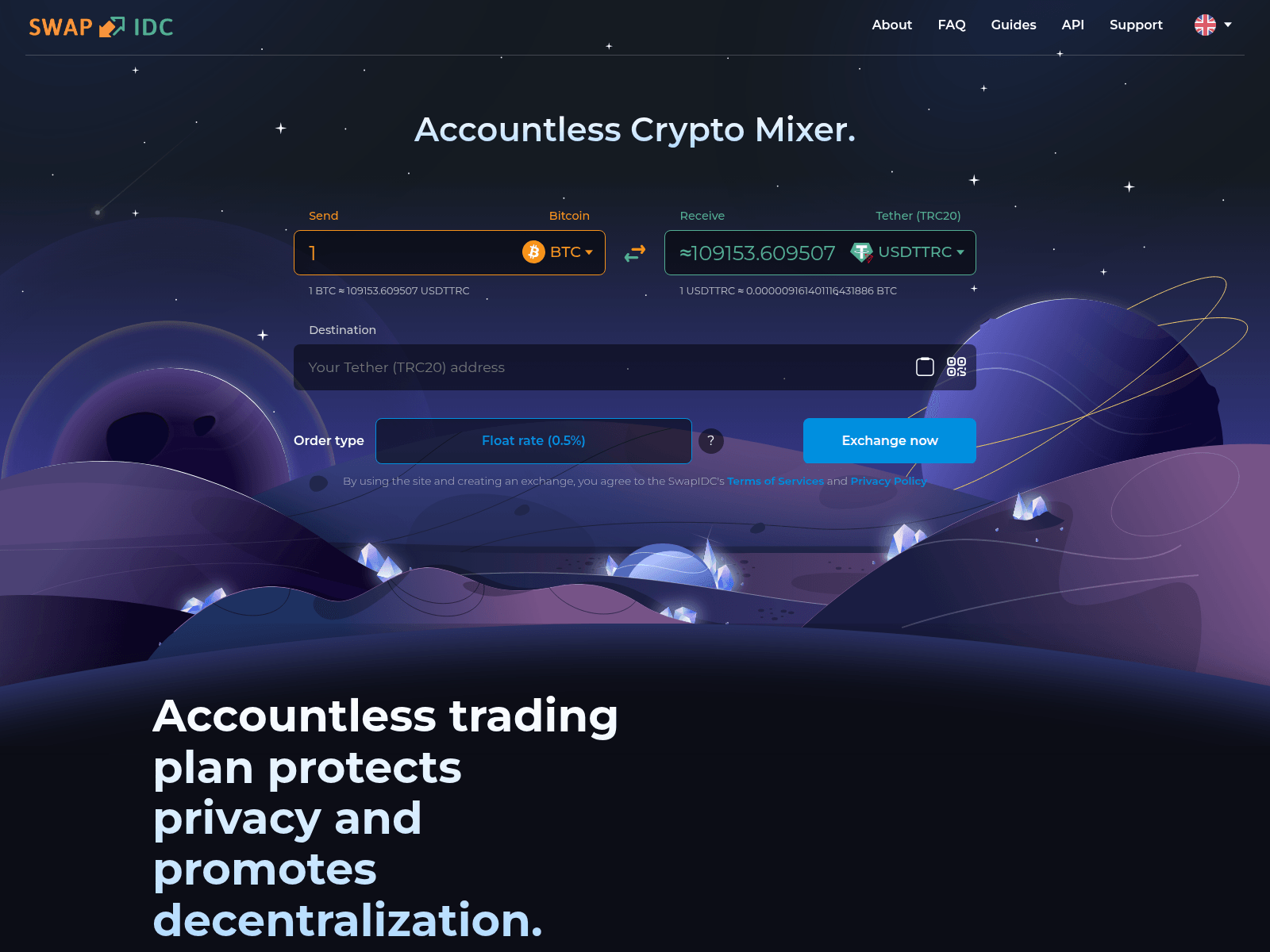 Screenshot of swapidc.com