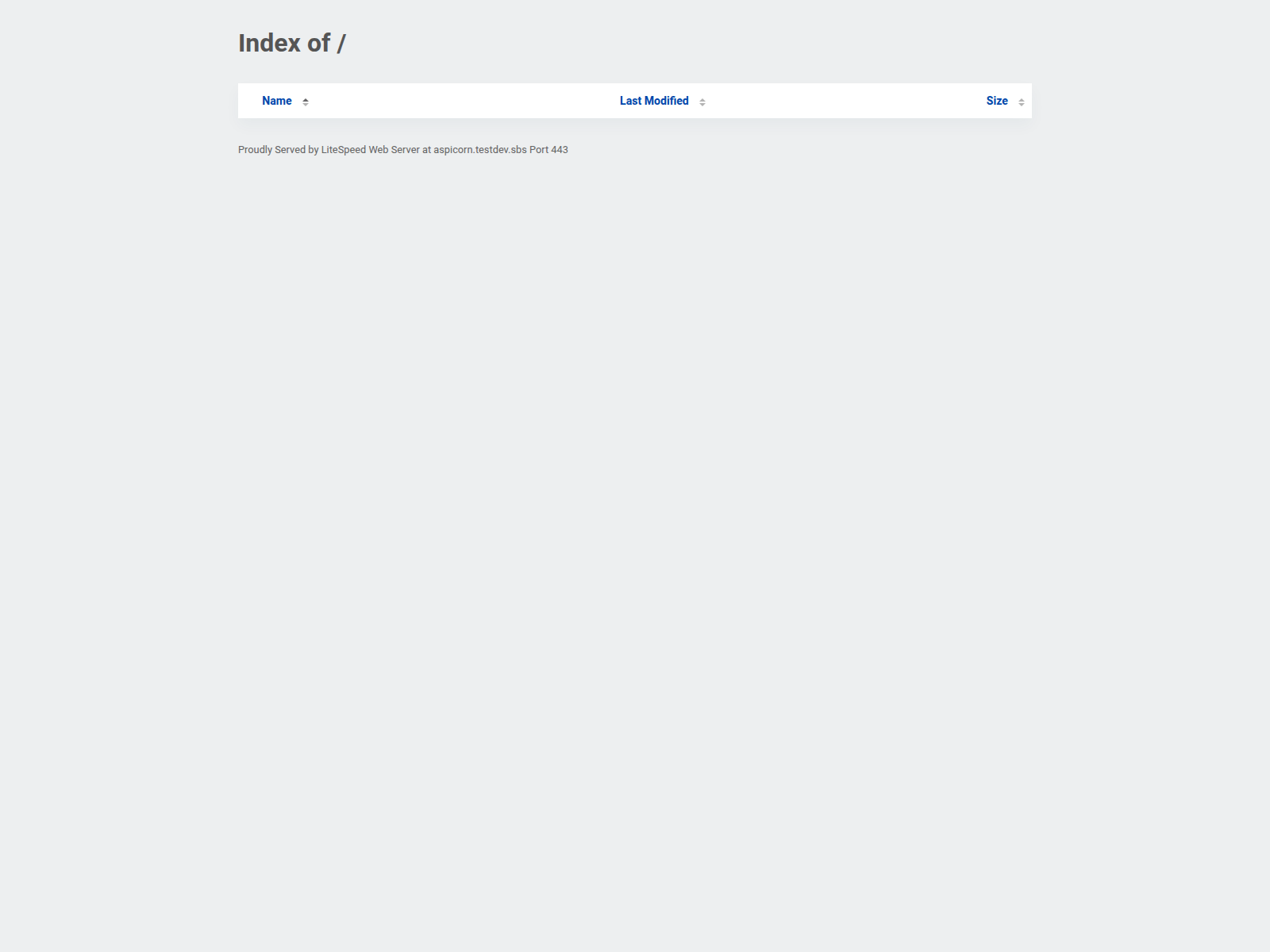 Forensic screenshot of aspicorn.testdev.sbs