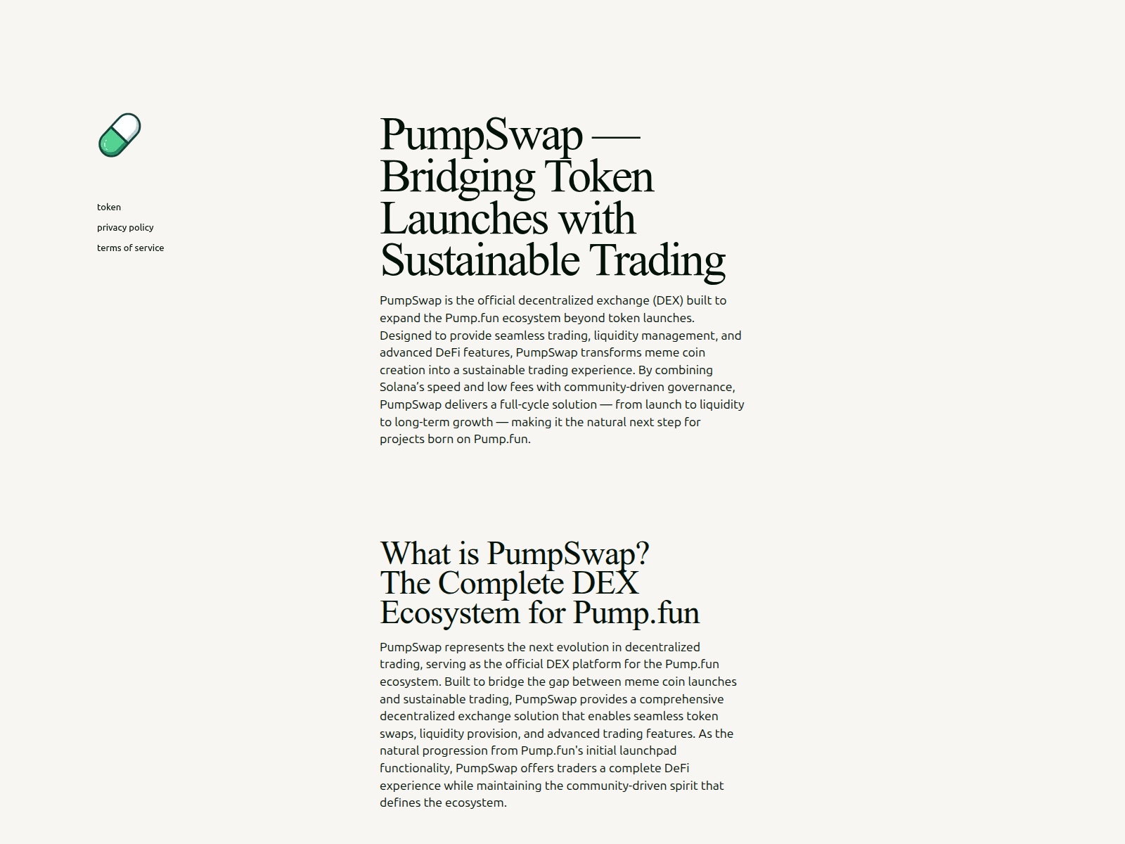 Forensic screenshot of pumpswap.co