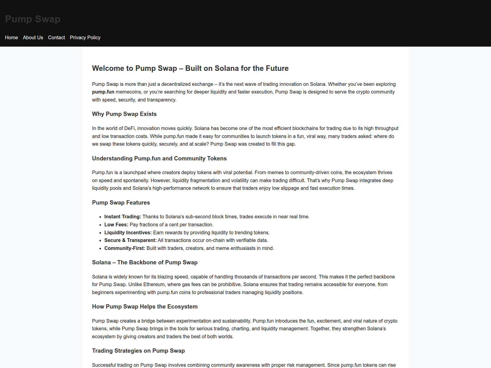 Screenshot of pumpswapdex.info
