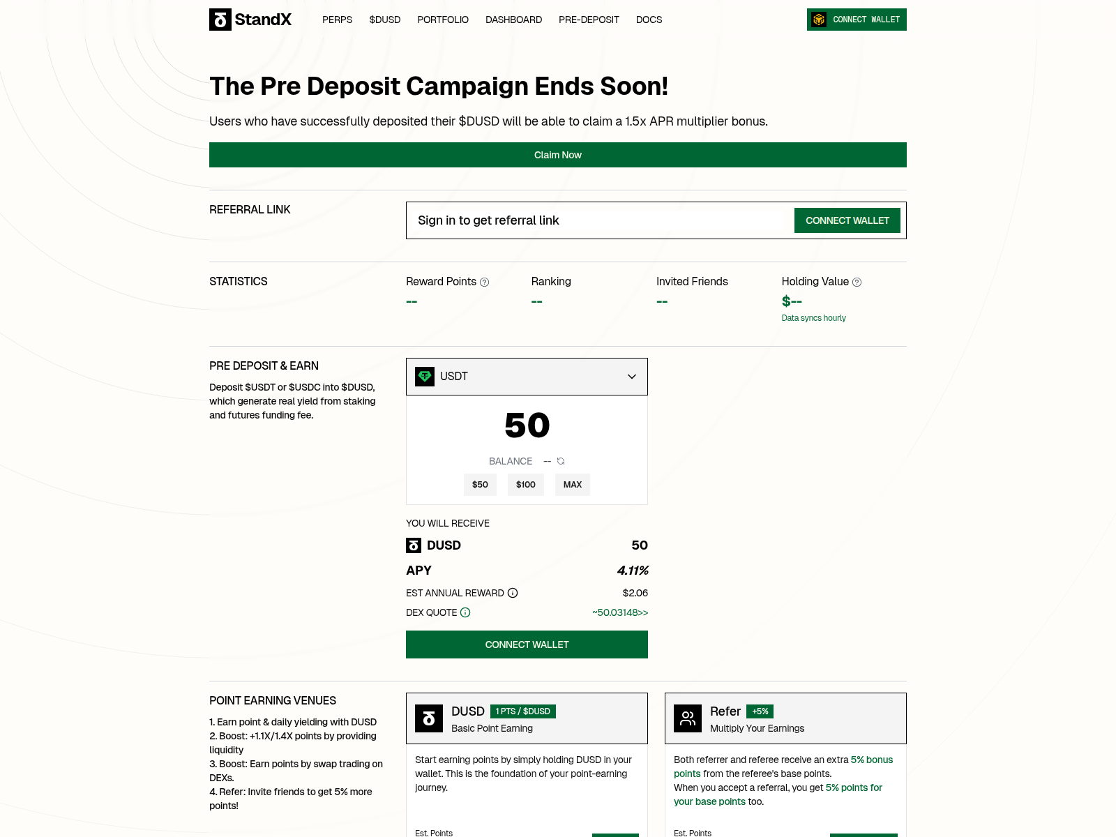 Screenshot of claim-standx.com