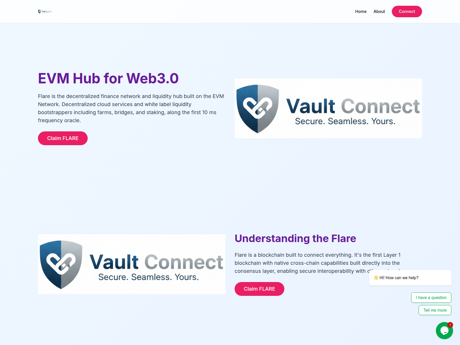 Screenshot of vaultconnect.xyz