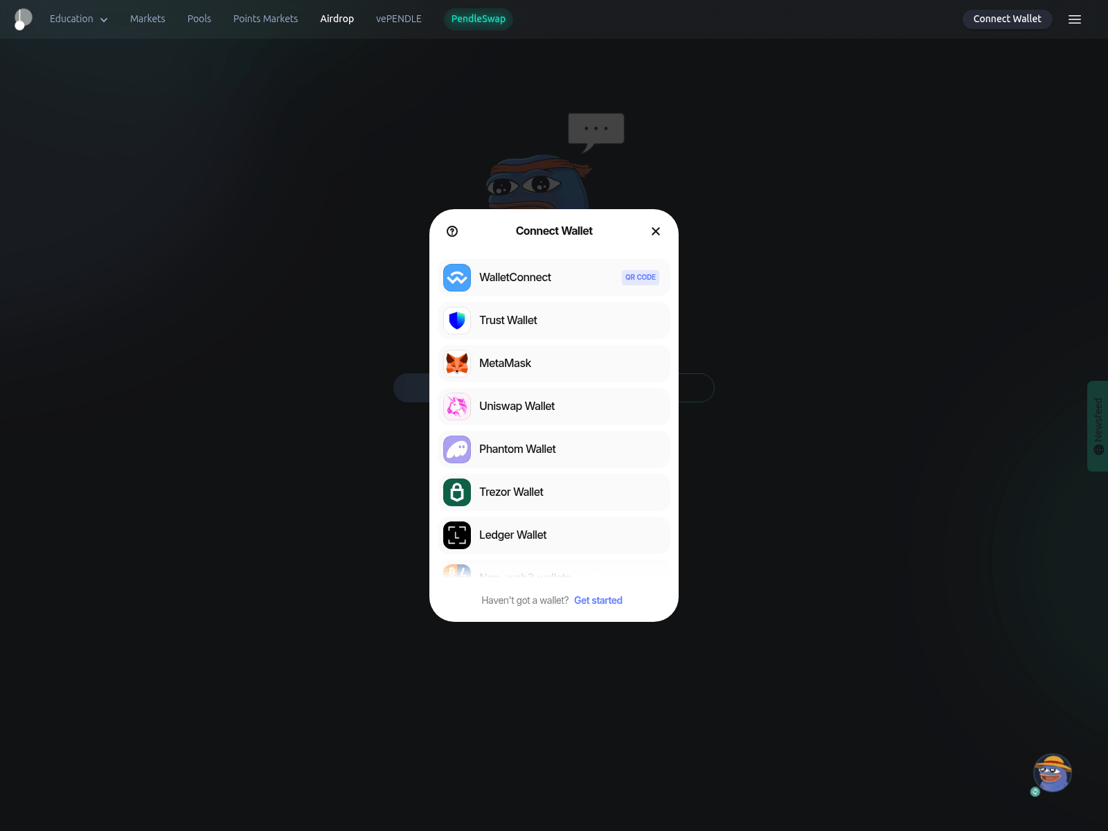 Forensic screenshot of pendle-airdrop.finance