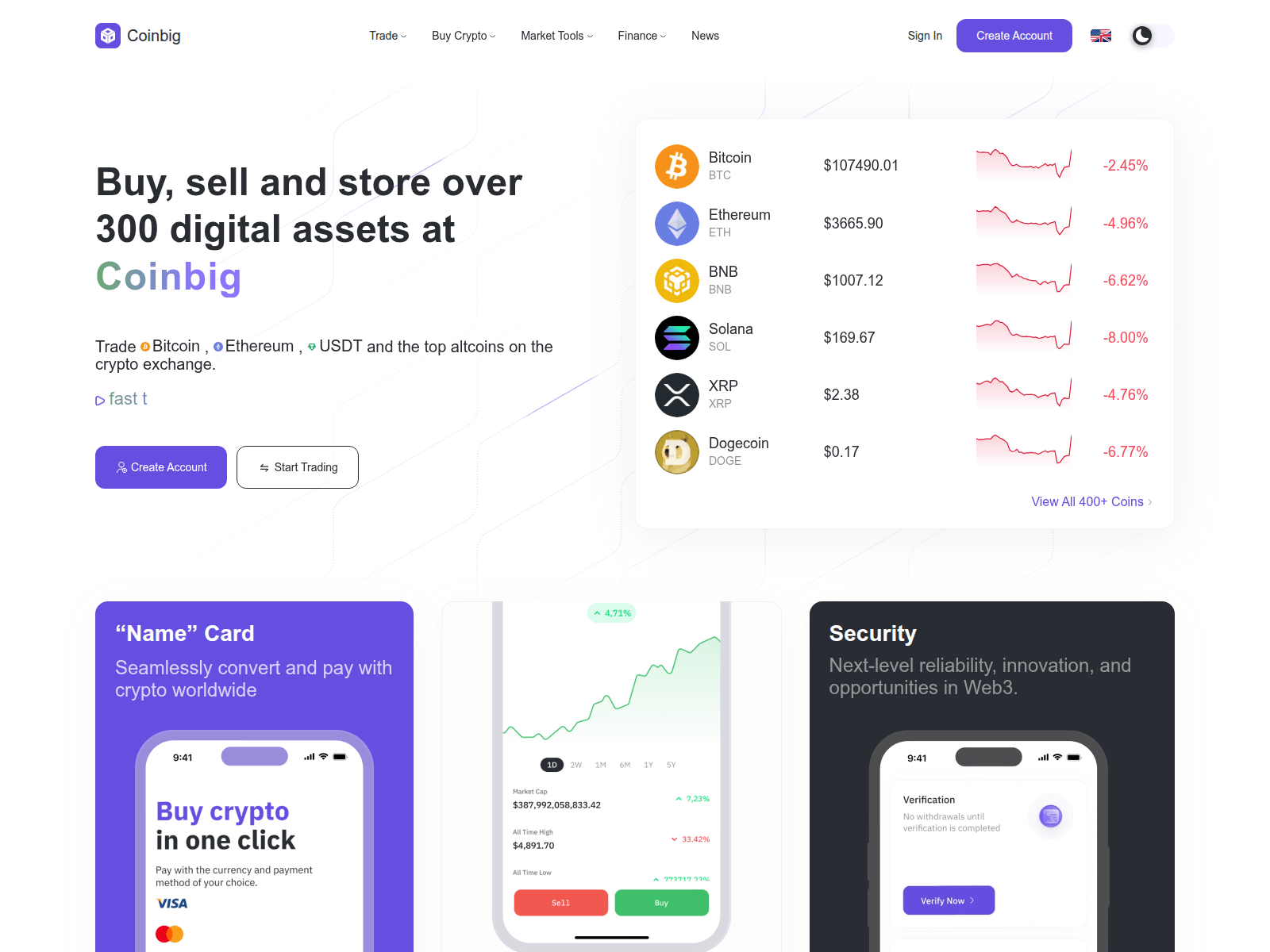 Screenshot of coinbig.us
