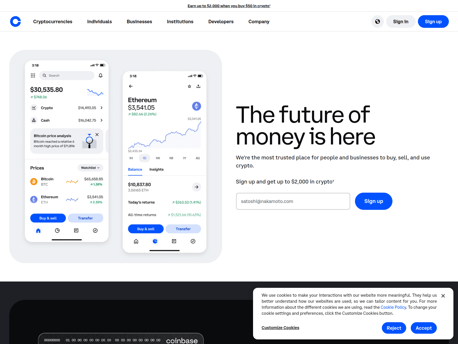 Screenshot of 1nmlkjihgfedcb2.am.coinbase.cm