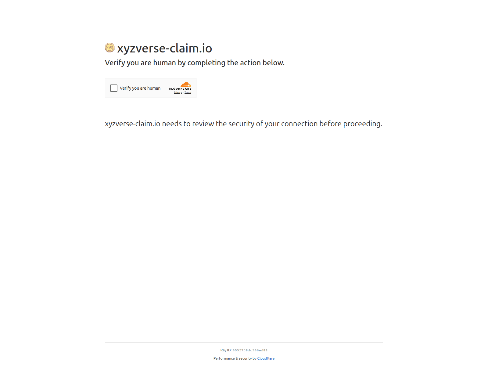 Screenshot of xyzverse-claim.io
