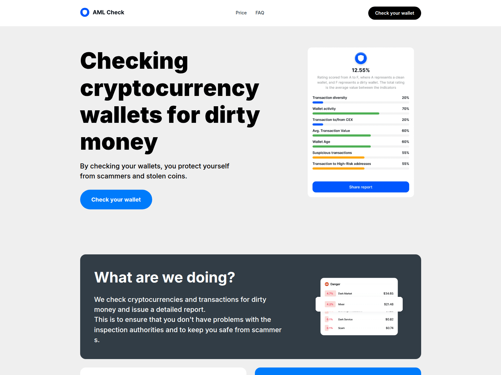 Screenshot of check-solana-aml.bet