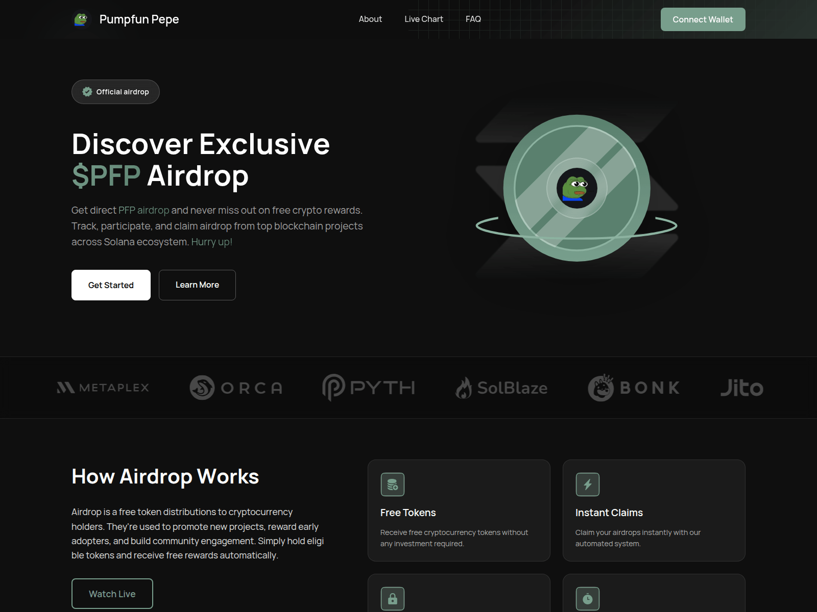 Screenshot of pumppepes.xyz