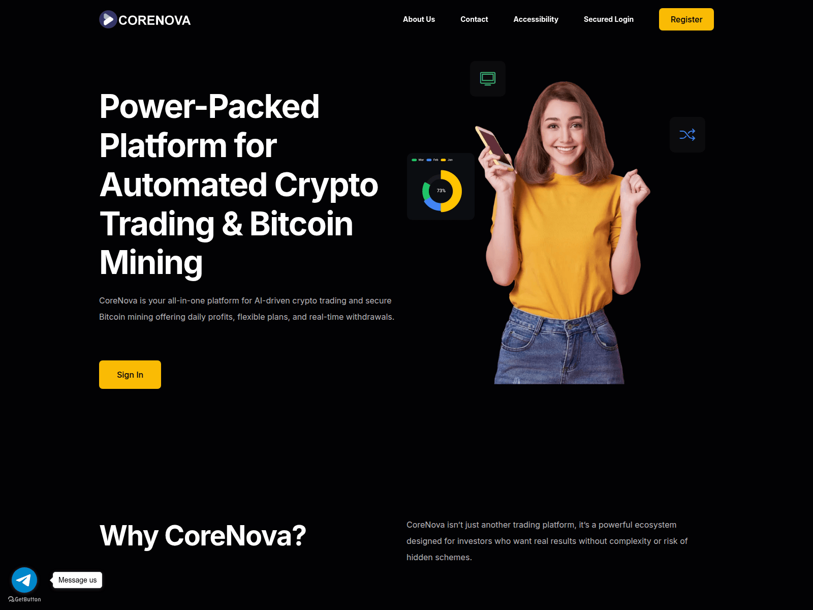 Screenshot of corenova.uk