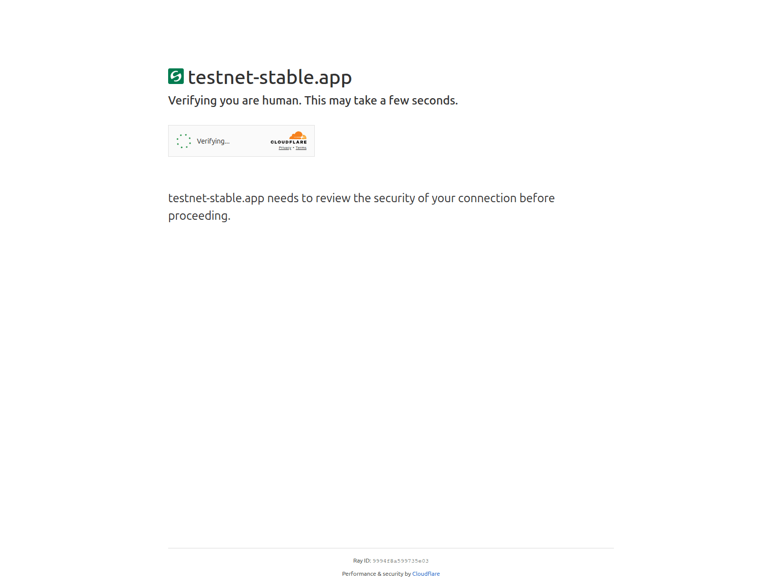 Screenshot of testnet-stable.app