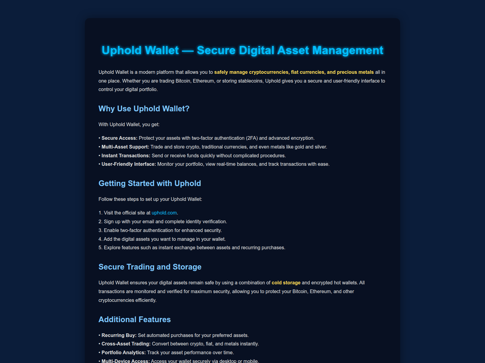 Screenshot of overview-upheld-wallet.pages.dev