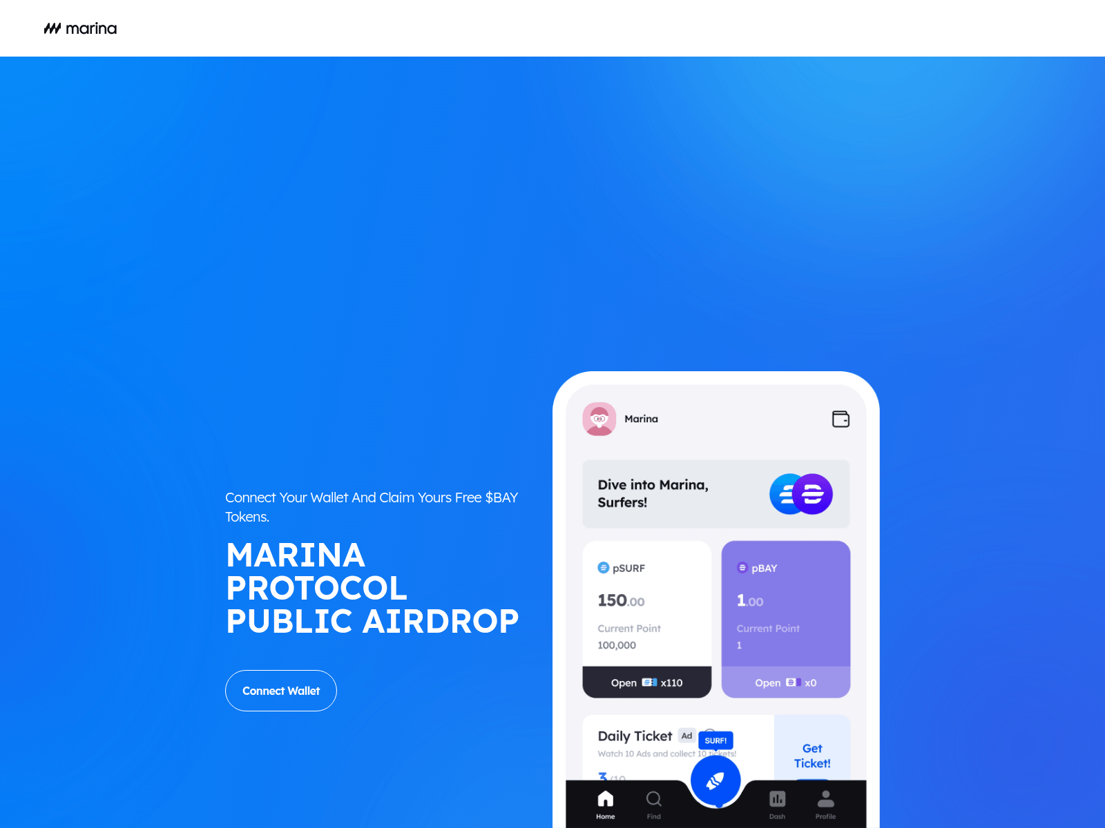 Screenshot of marina-protocol.app