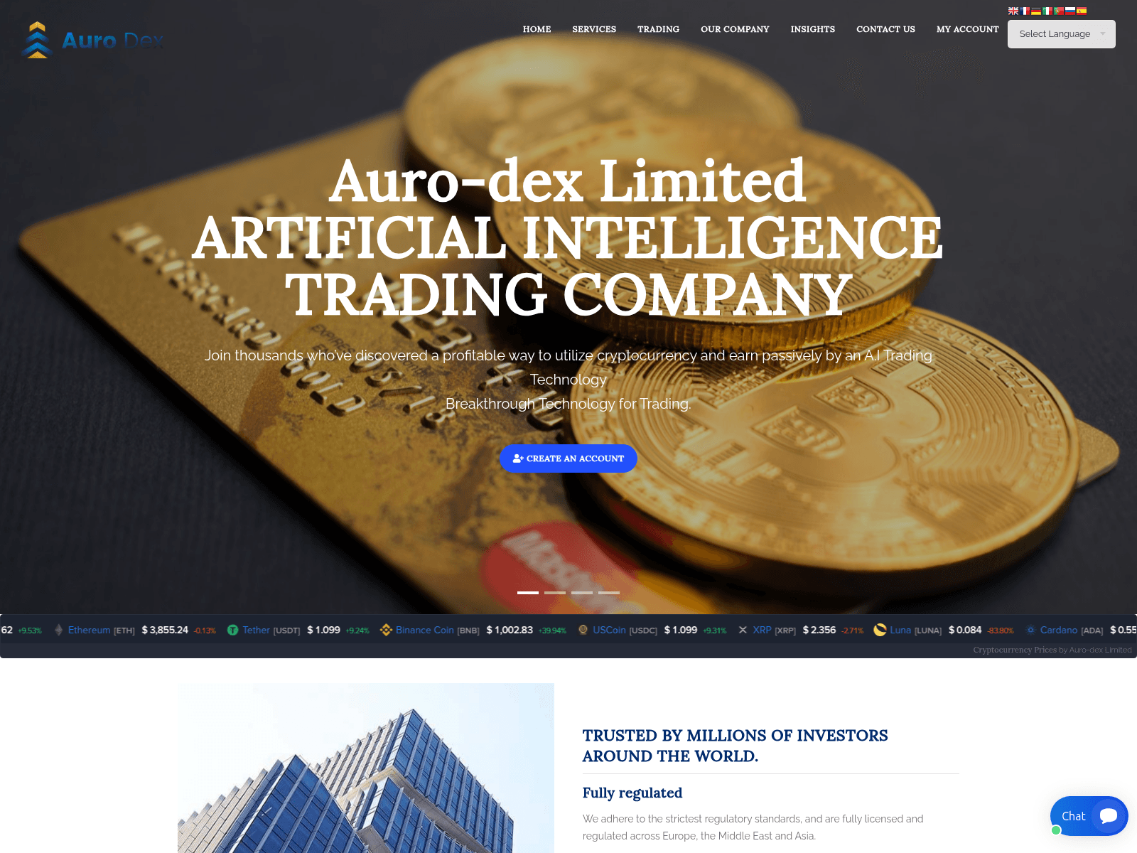 Screenshot of auro-dex.com