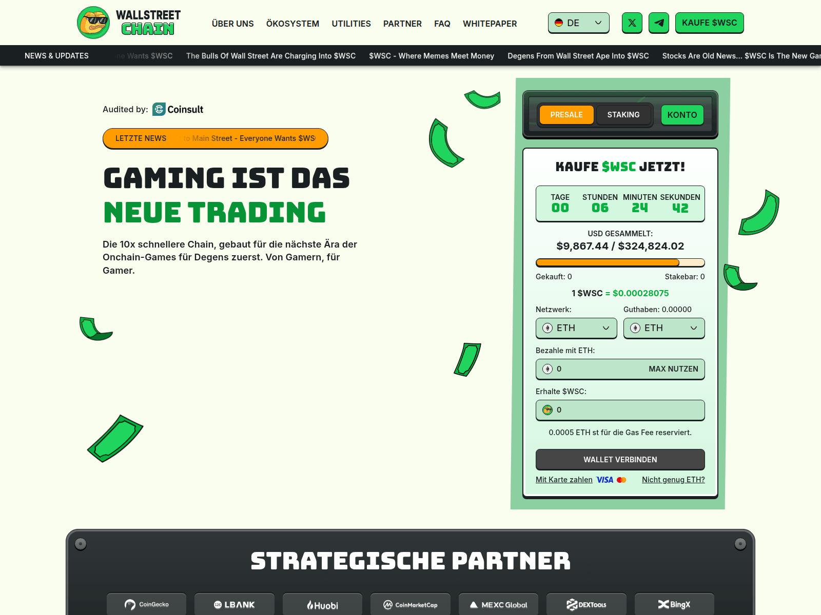 Screenshot of wallstreetchain.com