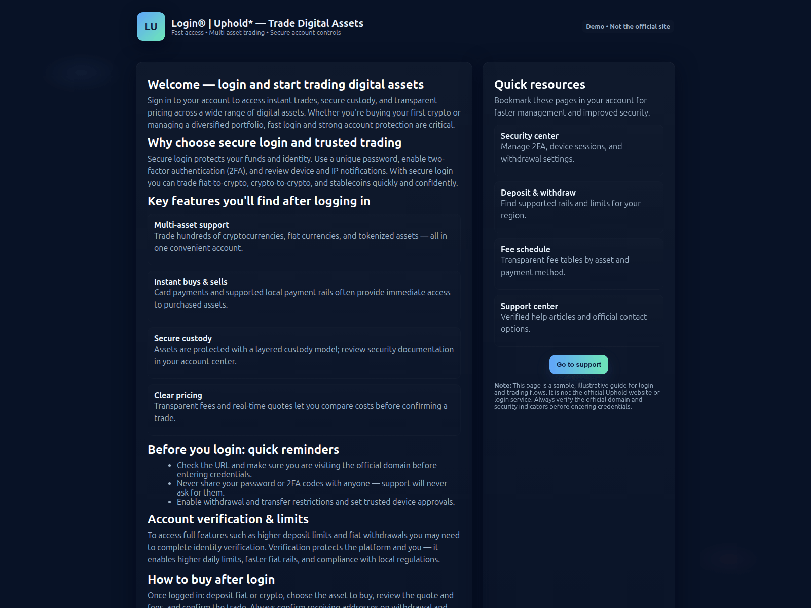 Screenshot of restart-uphold.pages.dev