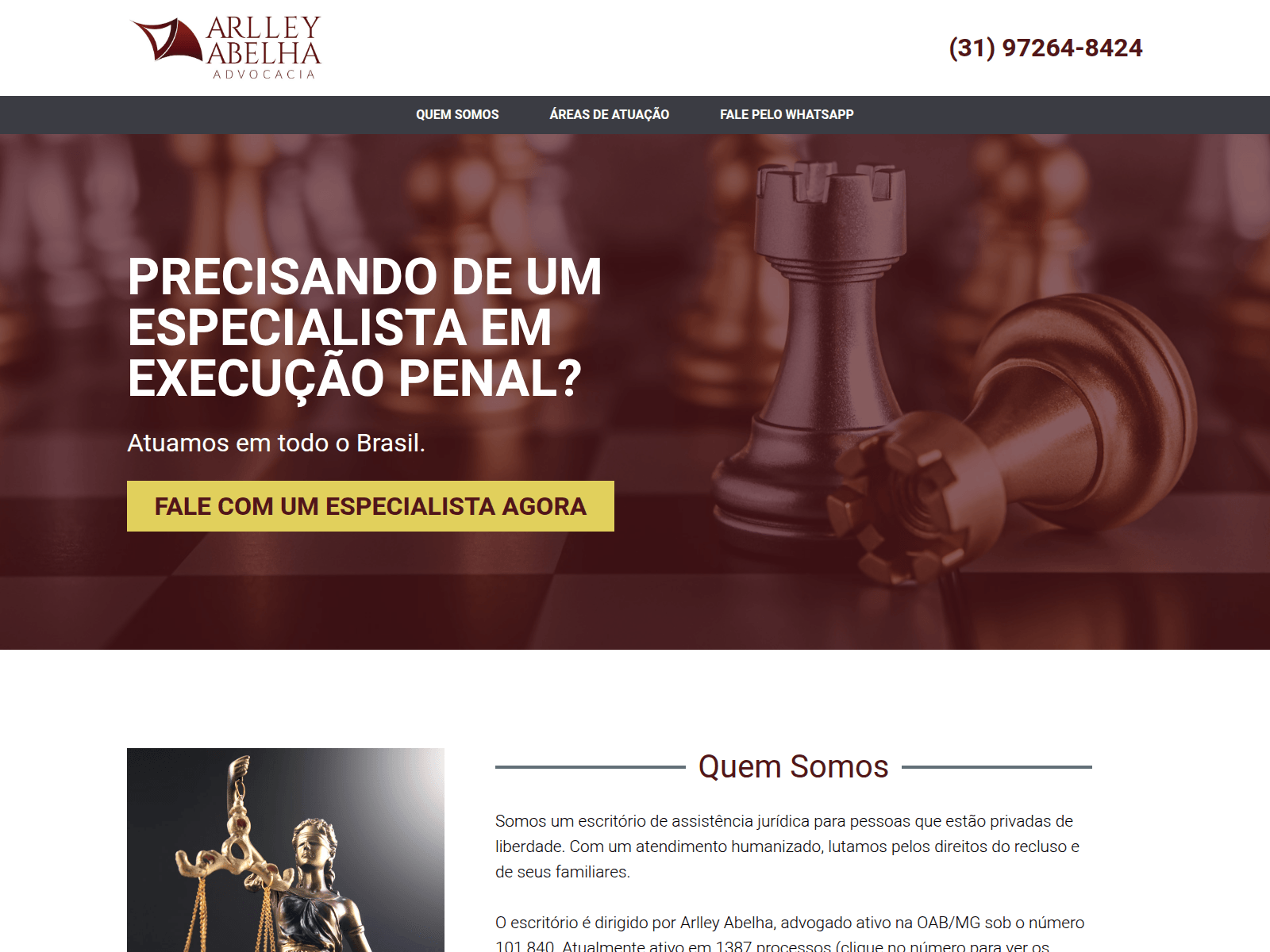 Screenshot of arlleyabelha.com.br