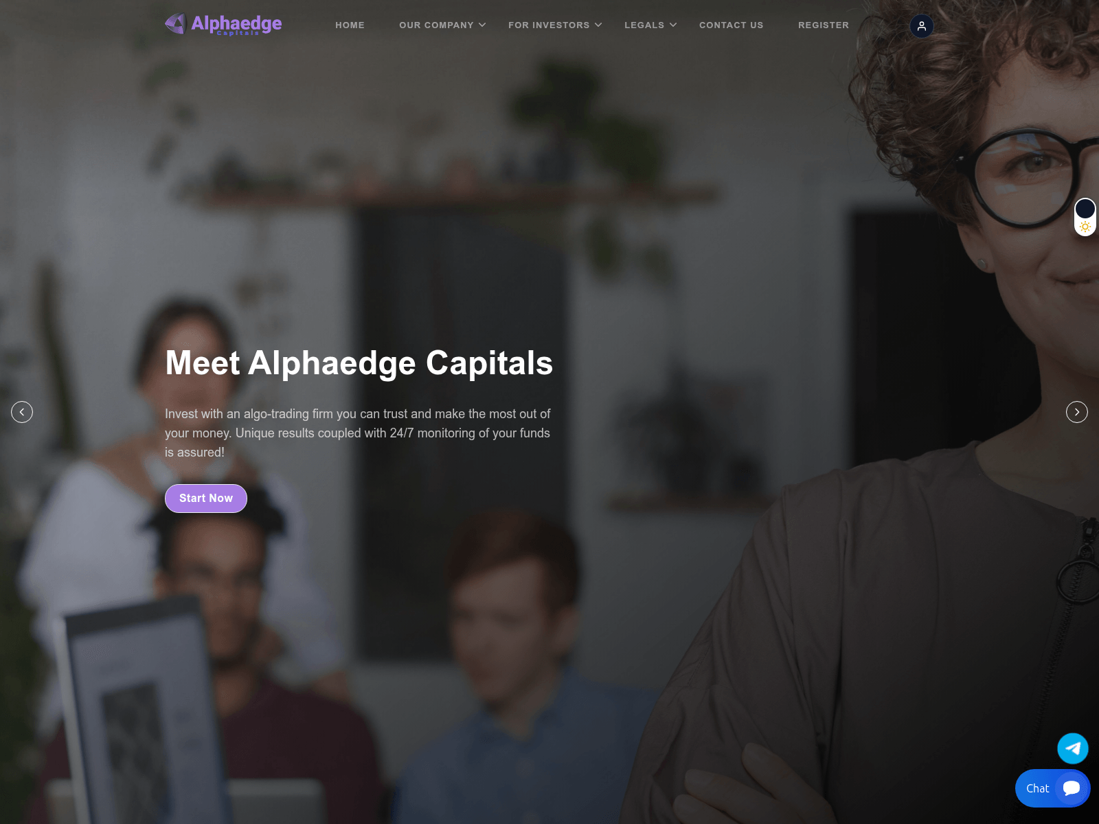Screenshot of alphaedgetrading.pro