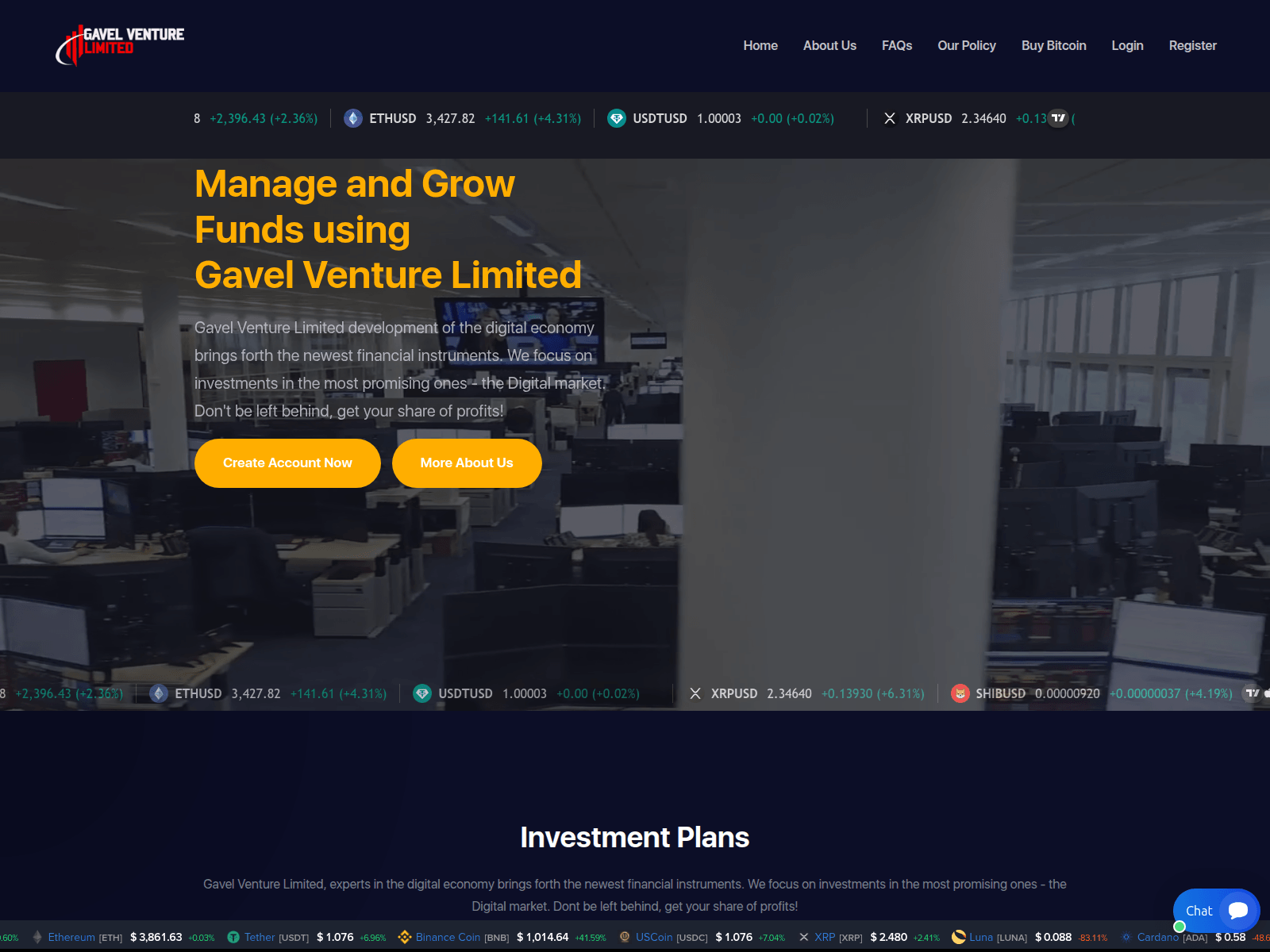 Screenshot of gavelventurelimited.com