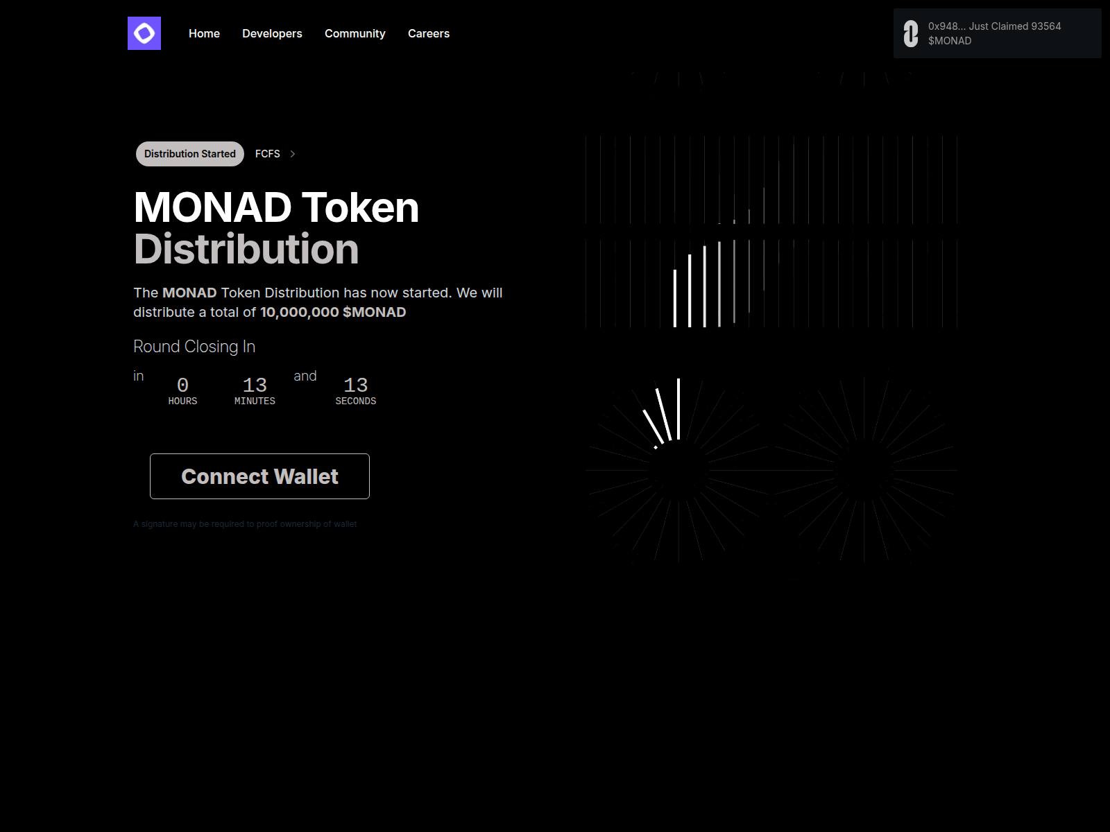 Screenshot of monadlive.xyz